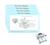 OTCRAFT 4 adaptadores de troquel delgados para máquina de troquelado; almohadilla adaptadora estándar de plástico de policarbonato para troqueles de oblea fina, aumenta la capacidad de corte,