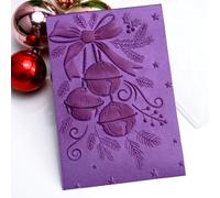 OTCRAFT Carpetas de plástico con diseño de campana 3D, árboles y campanas para manualidades, álbumes de recortes, álbumes de fotos, tarjetas, decoración de tarjetas, plantilla de relieve para tarjetas