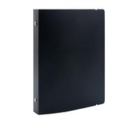 OTCRAFT Funda para carpeta A5 de 6 anillas de PVC suave transparente para cuaderno recargable con superficie mate para almacenamiento de sellos y troqueles (negro)