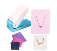 OTCRAFT Herramienta de perforación de tarjetas de collar de esquina fácil para hacer tus propias pulseras de joyería, tarjetas de exhibición para todos los entusiastas de las manualidades que aman los