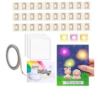 OTCRAFT Juego de 30 pegatinas de circuito LED amarillo, naranja, rosa y cinta de tela conductora; kit de manualidades de luz para tarjetas especiales, decoración de álbumes de recortes, proyectos