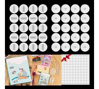OTCRAFT Juego de 40 deslizadores para tarjetas deslizantes, deslizadores giratorios y deslizantes con círculos adhesivos de doble cara para hacer tarjetas, manualidades, proyectos de arte