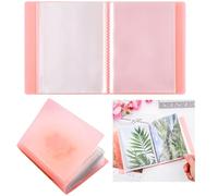 OTCRAFT Juego de 40 páginas/juego de álbumes de almacenamiento de fotos A6; troqueles de corte de sellos, carpeta organizadora de libros para postales, calcomanías, fotos, sellos transparentes y