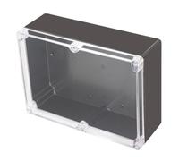 Otdorpatio Project Box - Caja de conexiones impermeable IP65 de plástico ABS, color negro, caja eléctrica para proyectos electrónicos, carcasa de energía, cubierta transparente, 11.42x8.27x2.48 in