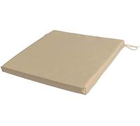 OTENG Cojín for Silla de jardín, Impermeable, ratán, for Exteriores, con Lazos, 50 x 5 cm, Antideslizante, Cuadrado, for Cocina, sofá Elevador(Beige,L50cm X W50cm X D5cm)