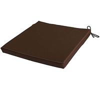 OTENG Cojín for Silla de jardín, Impermeable, ratán, for Exteriores, con Lazos, 50 x 5 cm, Antideslizante, Cuadrado, for Cocina, sofá Elevador(Coffee,L45cm X W45cm X D5cm)