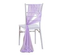 OTENG Fajas para sillas de Boda, 10/50 Unidades de Fajas de Gasa para decoración de pasillos, Fiestas, Banquetes y Eventos. 17 x 250 cm de Largo.(Light Purple,10 pcs)