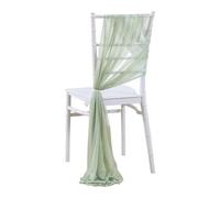 OTENG Fajas para sillas de Boda, 10/50 Unidades de Fajas de Gasa para decoración de sillas de Boda, 17 x 250 cm, para decoración de pasillos, Fiestas, Banquetes y Eventos.(Light Green,50pcs)