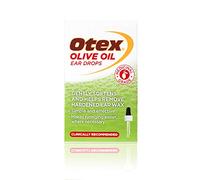 Otex - Gotas para los oídos de aceite de oliva, para cera endurecida, botella con cuentagotas, 10 ml