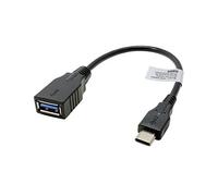 OTG Adaptador cable compatible con Samsung Galaxy M21 SM-M215F, USB tipo C a USB, aprox. 21cm, para la transferencia directa de fotos, videos y otros contenidos en una unidad flash USB sin PC