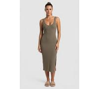 & Other Stories Kikki Dress Khaki Talla: L | Vestidos Midi Outlet | Mujer | Marrón