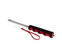 Othmro 1,6 m Telescópico de mano de acero inoxidable guía de bandera poste esponja mango enseñanza puntero para guías turísticos y profesores rojo 1 unids