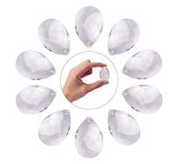 Othmro 10 piezas de lágrimas de cristal transparente de 50 mm/2 pulgadas de cristal, prismas colgantes, piezas para manualidades y fabricación de joyas