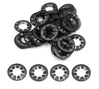 Othmro 50 piezas arandelas Starlock internas de dientes de 20 x 40 mm, kit surtido de clips de velocidad a presión, arandelas de bloqueo de velocidad rápida, arandelas de bloqueo de acero inoxidable