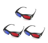 Othmro Gafas 3D de visión dimensional de anaglifo rojo y azul cian para juegos de TV, DVD, video virtual 3D