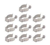 Othmro Paquete de 10 soportes de clips T8 U para bombillas LED, accesorios de montaje de repuesto de tubo fluorescente LED, soporte de lámpara de acero inoxidable, portalámparas, abrazaderas de tubo