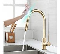 OTHZON Grifos mezcladores para Fregadero de Cocina, grifos de Cocina con Sensor Negro extraíble, Grifo Mixto de inducción Inteligente de Acero Inoxidable, Grifo de Fregadero con Control t