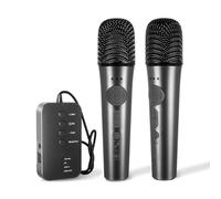 OTIC Máquina de karaoke portátil con IA, carga de micrófonos inalámbricos, se conecta a la televisión para fiestas en casa, cumpleaños, campamento al aire libre, diversión de canto de grado