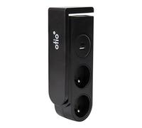 Otio - Regleta con Clip Gekko - 2 enchufes + 2 Puertos USB - Negro