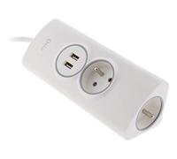 Otio - Regleta de Esquina 2P 16A + 2 USB precableada