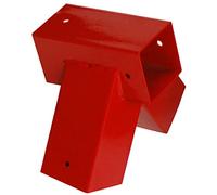 OTITU Conector De Columpio Cuadrado 90/90mm, 100°, Construcción De Columpio De Madera Cuadrada - Conector De Poste Montaje Accesorios Columpio Conector De Columpio Rojo