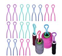 OTKARXUS 50 soportes de hilo de bobina, clips de bobina de colores mixtos, soportes de bobina de plástico, abrazaderas de plástico para bordar, acolchar, organizar bobinas (mezcla D)