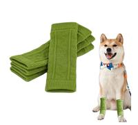 OTKARXUS Calentadores de piernas de perro, 4 coderas de invierno para perros, calcetines protectores de corvejón de pierna de punto para gatitos, cachorros, gatos, perros pequeños, medianos y grandes