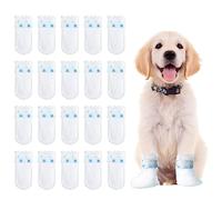 OTKARXUS Zapatos desechables para perro, 20 calcetines desechables para perro, botas de perro para mascotas, cubierta de pie para caminar en interiores y exteriores (L)