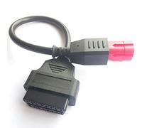 OTKEFDI Adaptador OBD de 6 pines para motocicleta, Euro5 para diagnóstico OBD2 K-Line CAN-Bus para Yama-ha Hon-da Su-zu-ki BENE-LLI