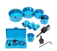 OTKSMDYY Juego De 11 Brocas De Sierra De Corona De 19 A 64 Mm For Cortar Madera, Metal Y Aleación, Circulares Y Redondas, con Estuche.(Gray)