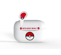 OTL Technologies - Auriculares inalámbricos Bluetooth V5.0 para niños Pokemon Pokeball con Caja de Carga, Blanco/Rojo