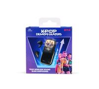 OTL Technologies Auriculares INALÁMBRICOS K-Pop Demon Hunters HUNTRIX Logo Golden con Estuche Deslizante Iluminado Color Negro