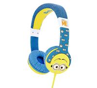 OTL Technologies Junior Minion Faces - Auriculares Infantiles (Diadema Acolchada, Volumen Limitado a 85 dB, diseño Colorido de cómic, para niños y niñas), Color Azul y Amarillo