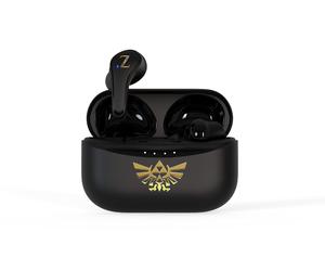OTL Technologies Kabellose Bluetooth-Kopfhörer V5.0 Zelda mit Ladebox, Schwarz,