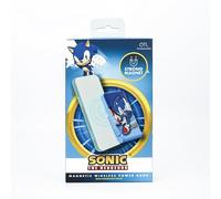 OTL Technologies SH1195 Sonic The Hedgehog Power Bank Cargador Tipo batería Externa inalámbrico magnético 5000 mAh con Soporte Incorporado - Azul