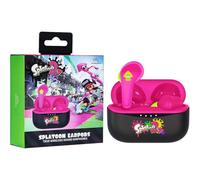 OTL Technologies Splatoon 2 - Auriculares inalámbricos con Bluetooth V5.0 para niños con Caja de Carga, Color Negro y Rosa
