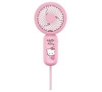 OTL Technologies VENTILADOR DE MANO PORTÁTIL HELLO KITTY CON BATERÍA RECARGABLE COLOR ROSA Y ORO