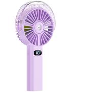 Otlonpe Ventilador de mano portátil, funciona con batería recargable de 4000 mAh, pequeño ventilador personal con refrigeración por pulverización de agua, viento de 4 velocidades, pantalla LED