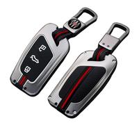 OTMIK Casos de la Cubierta de la Llave del Pliegue del Coche de la aleación del cinc Aptos para Roewe MG ZS EV MG6 EZS HS EHS RX5 i6 i5 RX3 RX8 ERX5 Llavero Accesorios (3 Botones Plata)