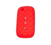 OTMIK Funda De La Llave del Coche De Silicona Adecuada para Wuling Asta 2021-2024 & Chevrolet Captiva 2020-2024 3 Botones Remota，Rojo