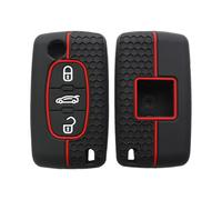 OTMIK Funda de Silicona para Llaves de Coche Apta para Peugeot 107 207 307 308 407 607 3008 5008 para Citroen Xsara Picasso C2 C3 C4 C5 C6 C8 Accesorios para Carcasas de Llaves (3 Botones A)