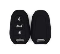 OTMIK Funda de Silicona para Llaves de Coche Apta para Peugeot 207 Rifter 308 407 508 Rxh 5008 2008 4008 408 y Citroën C3 C4 Accesorios para Carcasas de Llaves (Negro)