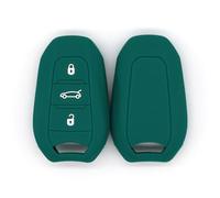 OTMIK Funda de Silicona para Llaves de Coche Apta para Peugeot 207 Rifter 308 407 508 Rxh 5008 2008 4008 408 y Citroën C3 C4 Accesorios para Carcasas de Llaves (Verde Oscuro)