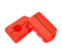 OTMIK Funda de Silicona para Llaves de Coche Compatible con Volvo S60 S90 XC40 XC60 XC90 V60 V90 T6 y T8 Accesorios para Carcasas de Llaves (Rojo - Línea Negro)