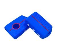 OTMIK Funda de Silicona para Llaves de Coche Compatible con Volvo S60 S90 XC40 XC60 XC90 V60 V90 T6 y T8 Accesorios para Carcasas de Llaves (Azul - Línea Roja)