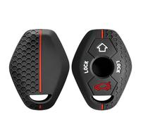 OTMIK Funda de Silicona para Llaves de Coche para BMW X3 X5 Z3 Z4 3 5 7 Series E38 E39 E46 E83 E53 M5 325i 330i Llavero Accesorios (Línea Roja)