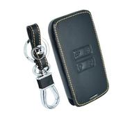 OTMIK Funda Protectora de Cuero para Llave Inteligente para Renault Captur Koleos Kadjar Arkana Megane Dacia Duster Sandero Accesorios para Llavero (Línea Negro-Rojo)