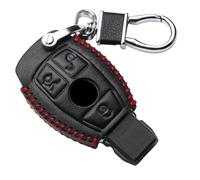 OTMIK Funda Protectora de Cuero para Mercedes Benz CLS CLA GL R SLK AMG A B C S Class Accesorios para Llavero (3 Botones)