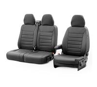 otoM Fundas de Asiento de Cuero Artificial de diseño New York 2+1 Compatible con Renault Trafic/Fiat Talento/Nissan NV300/Opel Vivaro 2014- (Banco no Dividido)