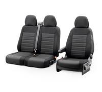 otoM Fundas de Asiento de Tejido de diseño Original 2+1 Compatible con Ford Transit Custom 2023- (Parte Baja del Banco Dividida)
